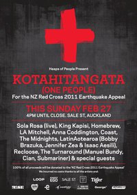 Kotahitangata (One People) Quake Relief Gig