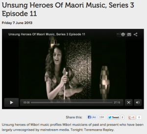 Unsung Heroes Of Maori Music, Series 3 Episode 11 - Teremoana Rapley