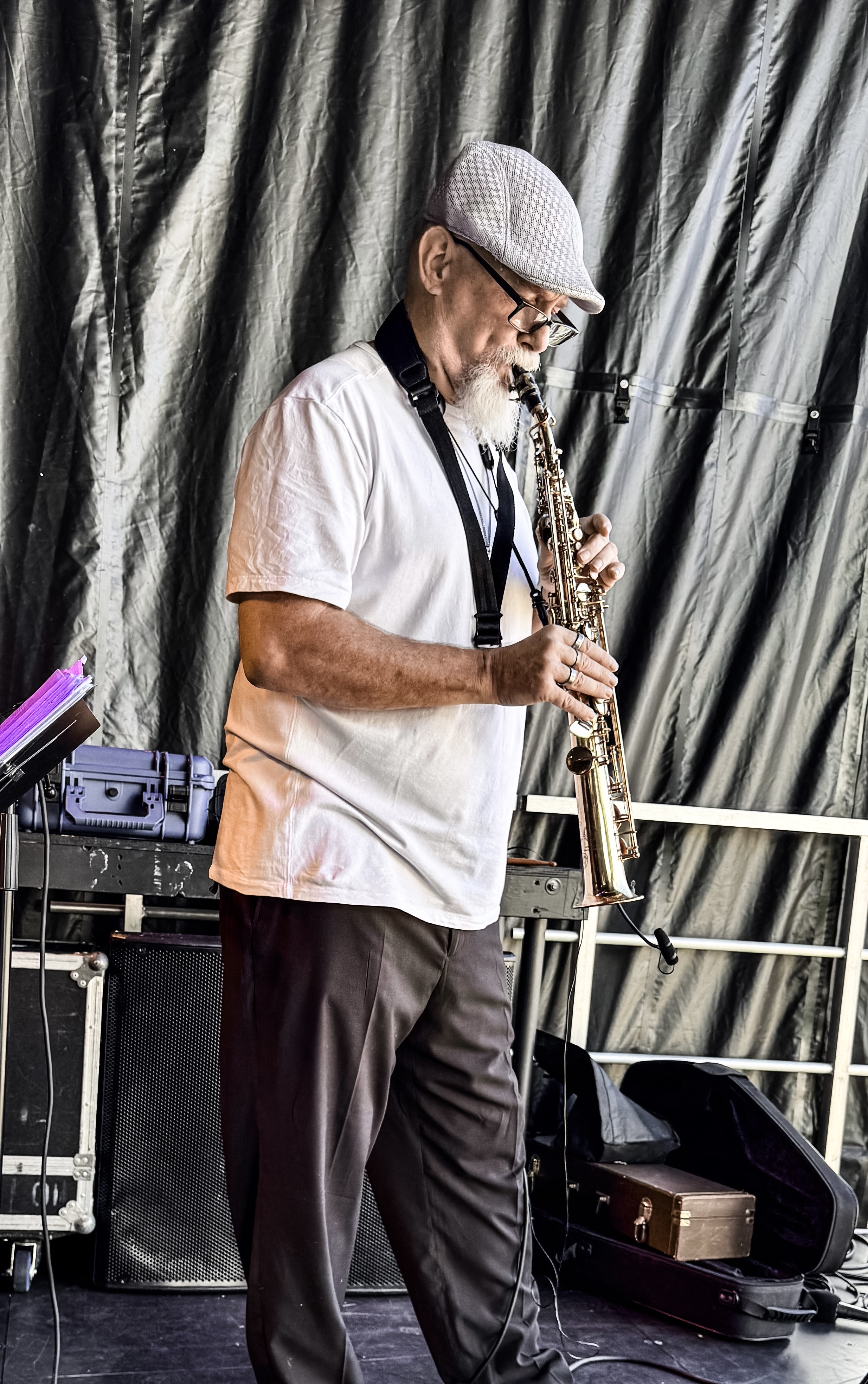 Tim Hopkins on soprano sax — Auckland Arts Festival